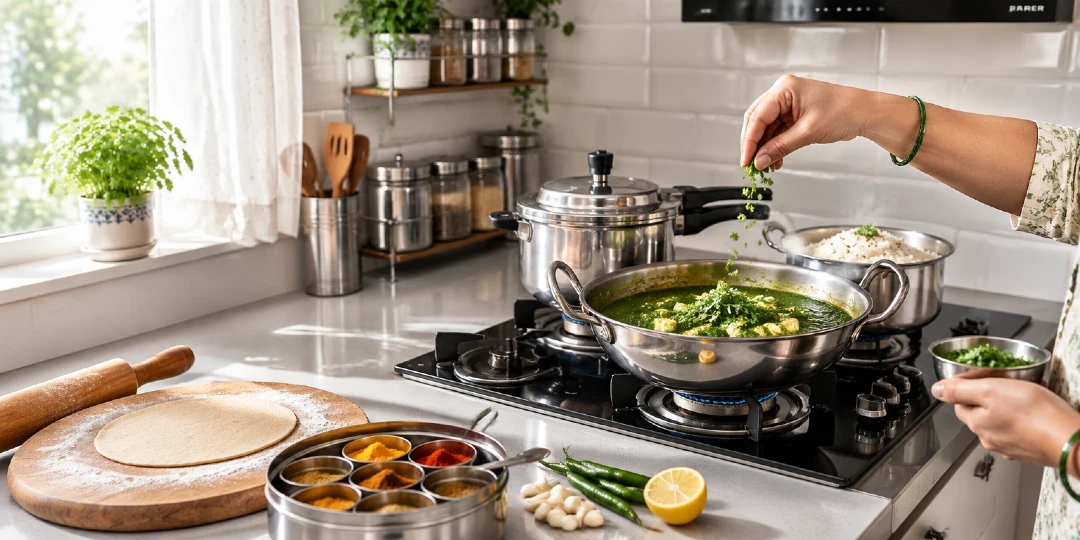 Freshly cooked homemade food